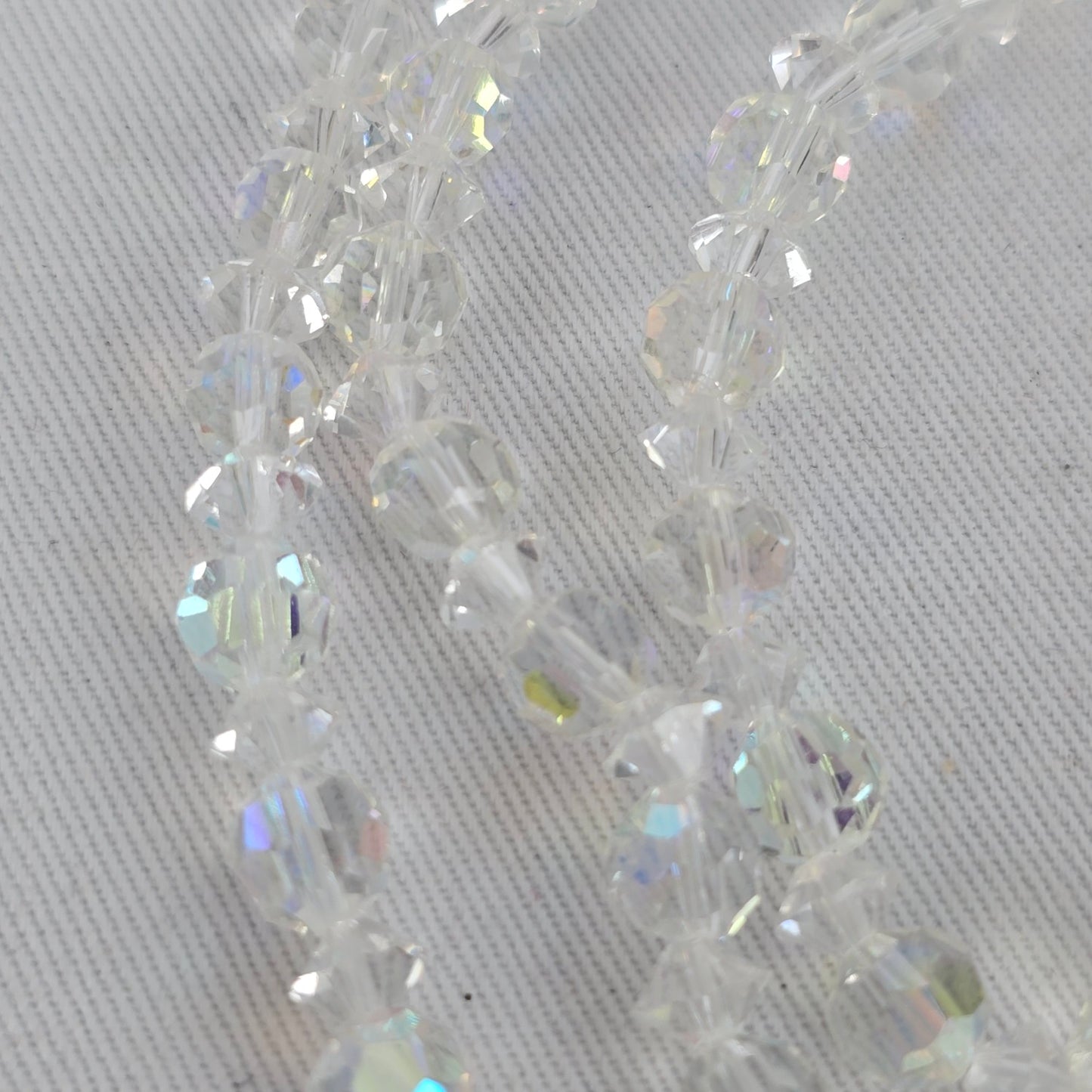 Vintage Aurora Borealis Crystal Multi Strand Necklace