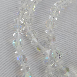 Vintage Aurora Borealis Crystal Multi Strand Necklace