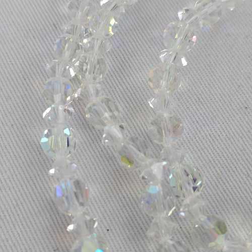 Vintage Aurora Borealis Crystal Multi Strand Necklace