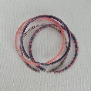 Color By Amber Pink Purple Stacking Bangle Bracelet Set