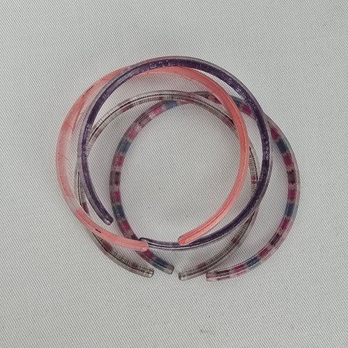 Color By Amber Pink Purple Stacking Bangle Bracelet Set