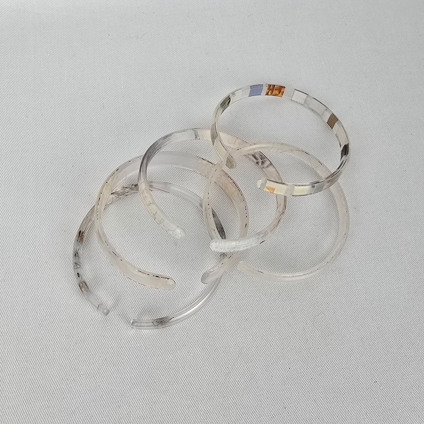 Color By Amber Neutral Floral Stacking Bangle Bracelet Set
