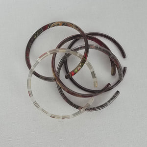 Color By Amber Red Gold Black Stacking Bangle Bracelet Set