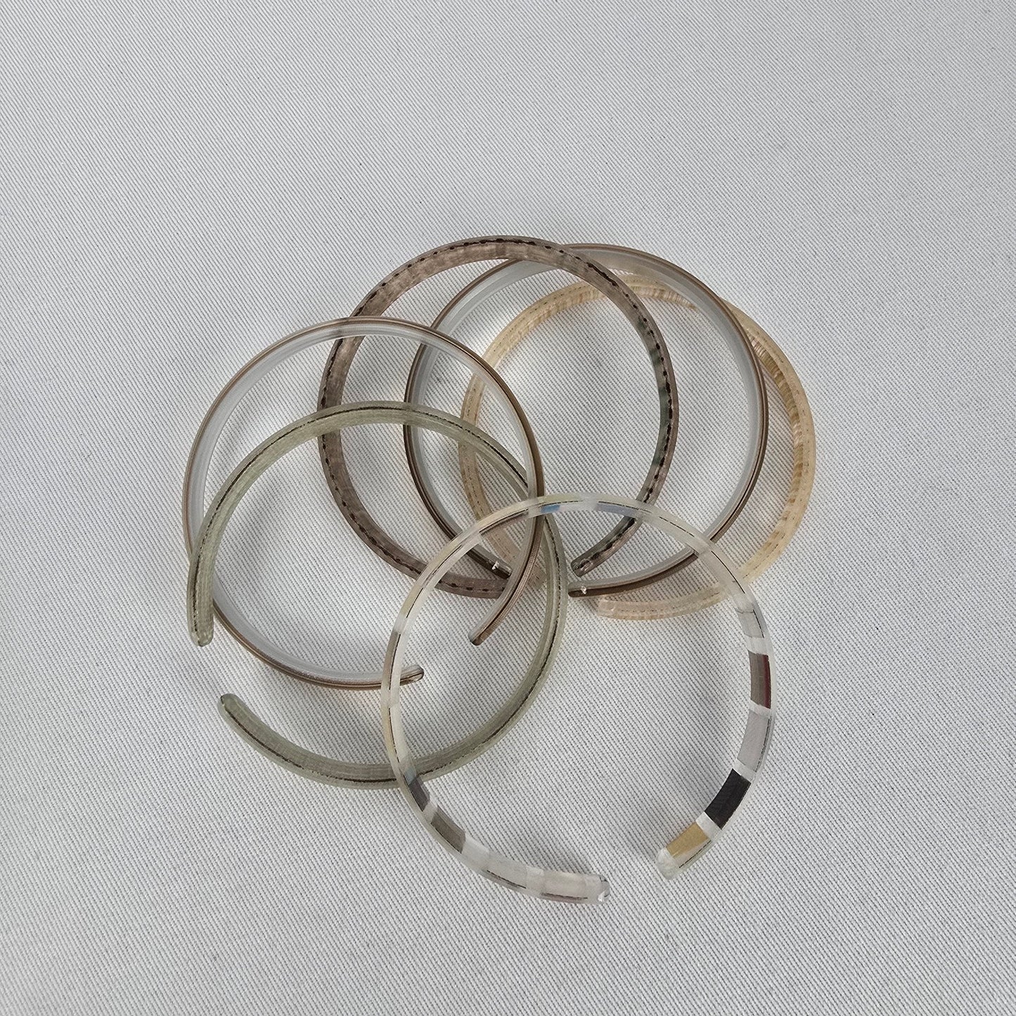 Color By Amber Gold Neutral Stacking Bangle Bracelet Set