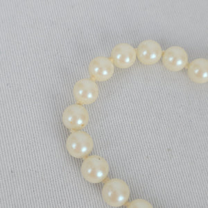Vintage Faux Pearl Necklace Gold Tone Clasp