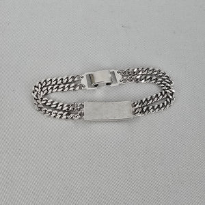 Vintage Speidel Barb ID Bracelet Two Tone Silver Gold Chain