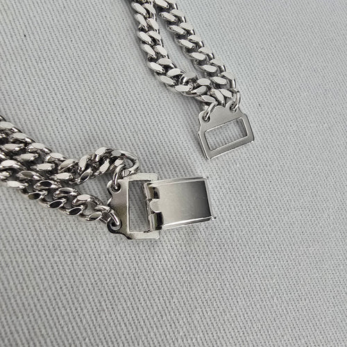 Vintage Speidel Barb ID Bracelet Two Tone Silver Gold Chain