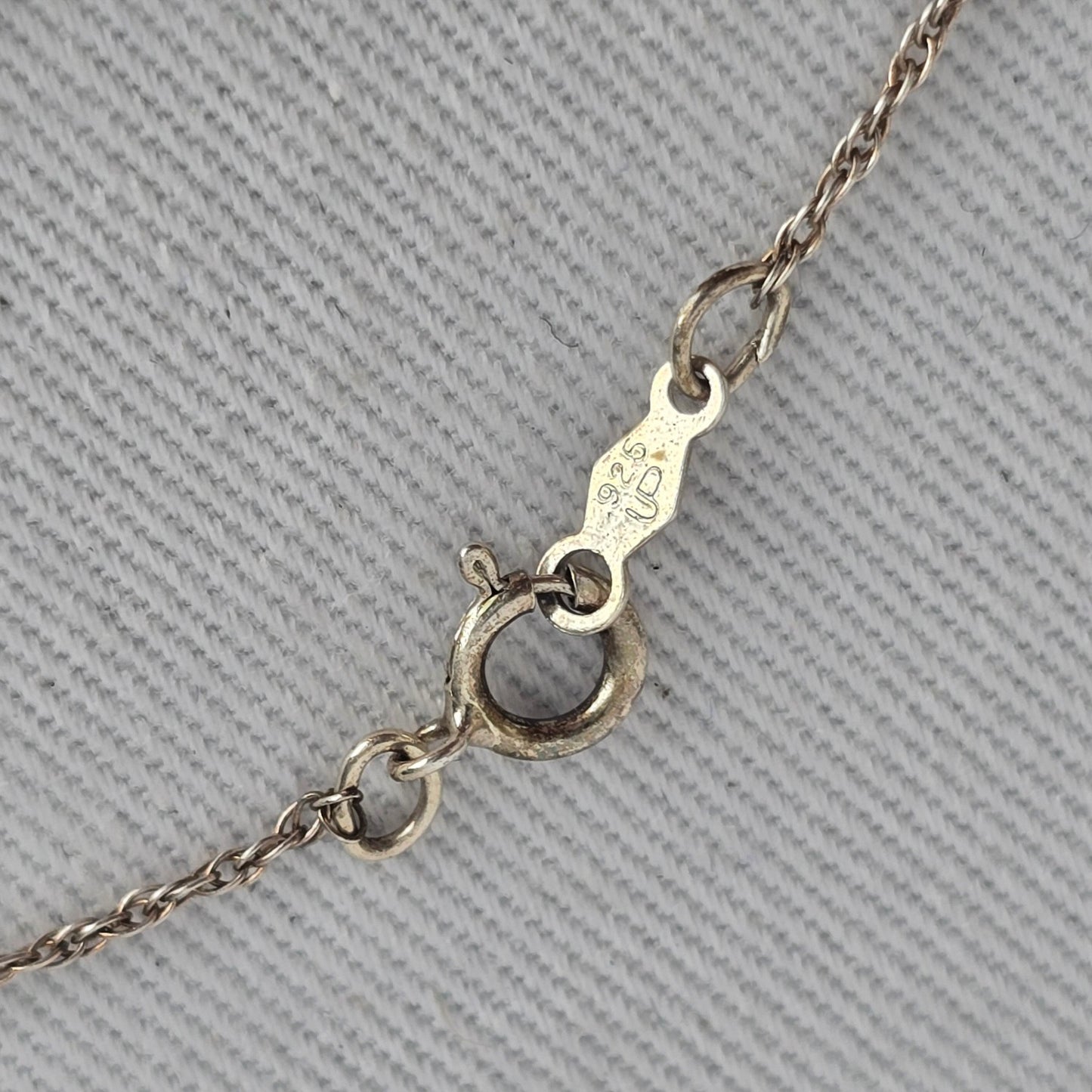 Sterling Silver 925 Marquise CZ Crystal Pendant Necklace Dainty Silver Chain