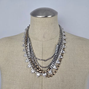 Stella & Dot Sutton Mixed Metal Crystal Statement Necklace