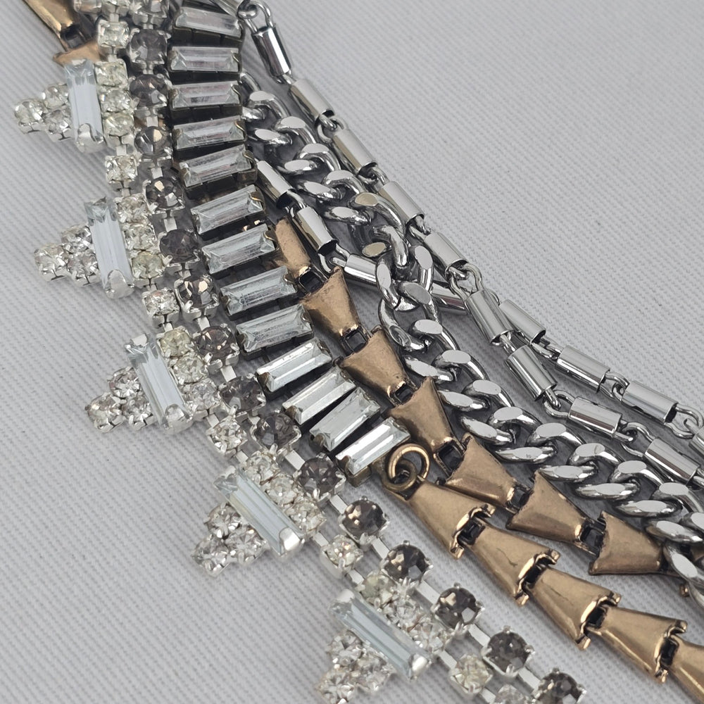 Stella & Dot Sutton Mixed Metal Crystal Statement Necklace