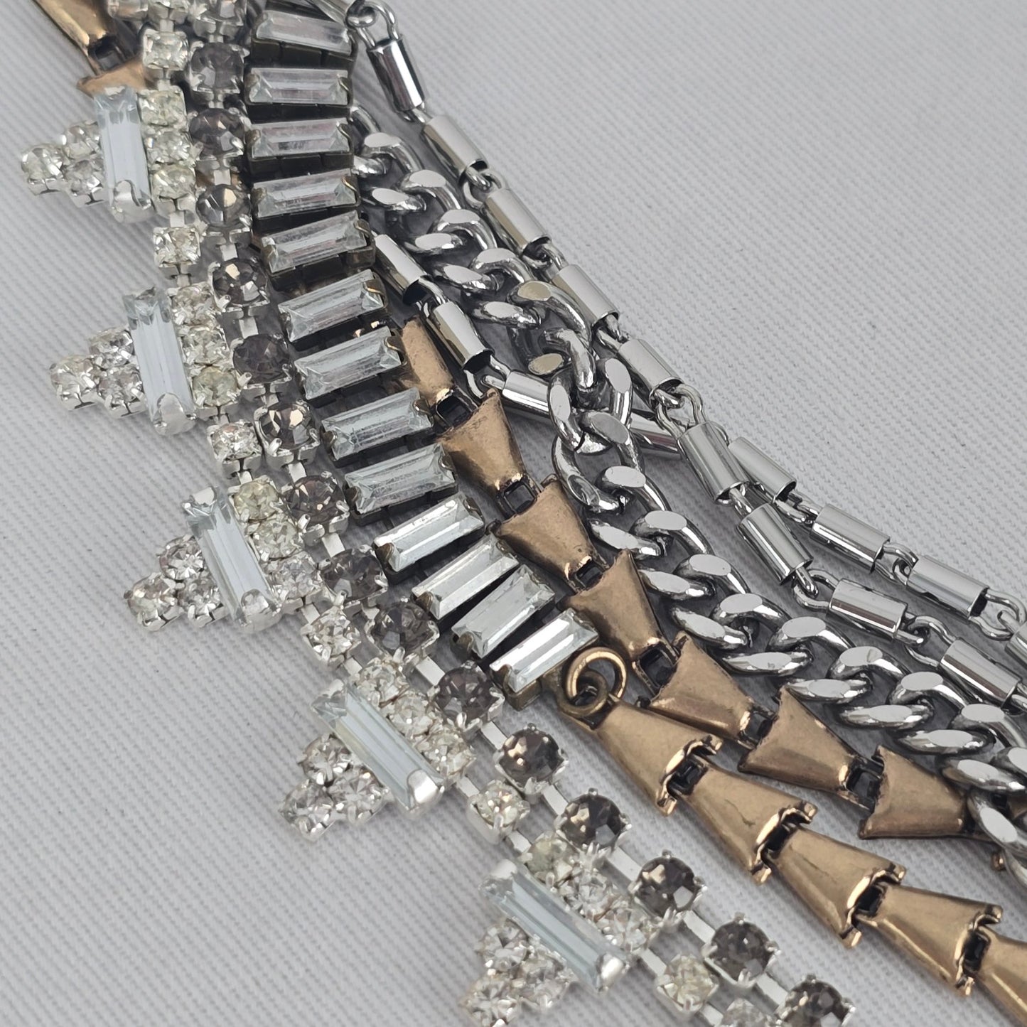 Stella & Dot Sutton Mixed Metal Crystal Statement Necklace