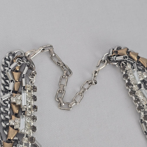 Stella & Dot Sutton Mixed Metal Crystal Statement Necklace
