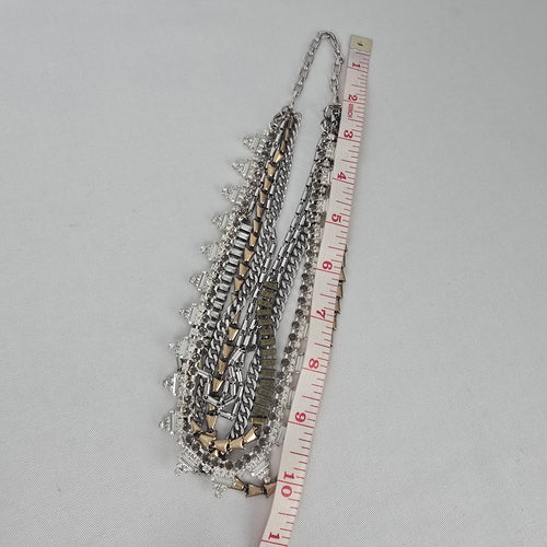 Stella & Dot Sutton Mixed Metal Crystal Statement Necklace