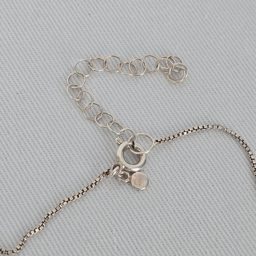 Tash Sterling Silver 925 Red Stone Pendant Necklace Dainty Box Chain