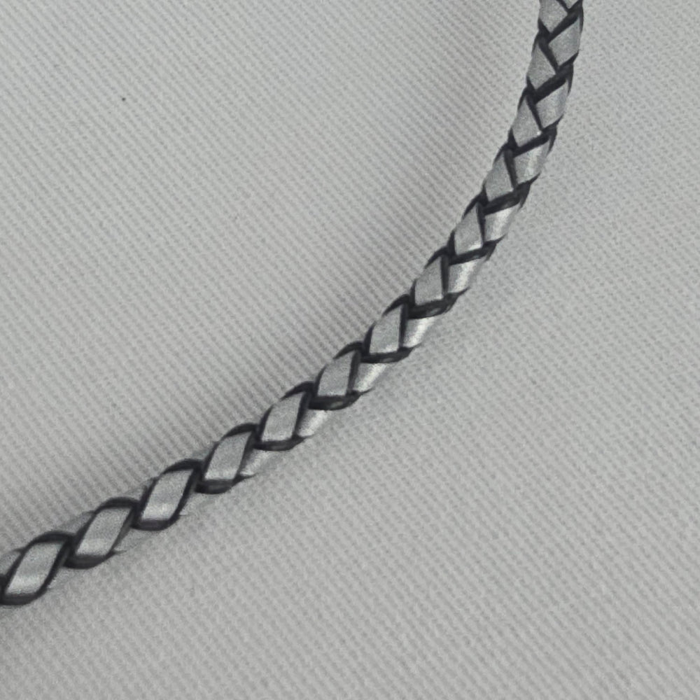 Tocara Stainless Steel Grey Faceted Pendant Necklace