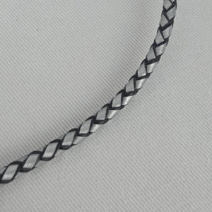 Tocara Stainless Steel Grey Faceted Pendant Necklace