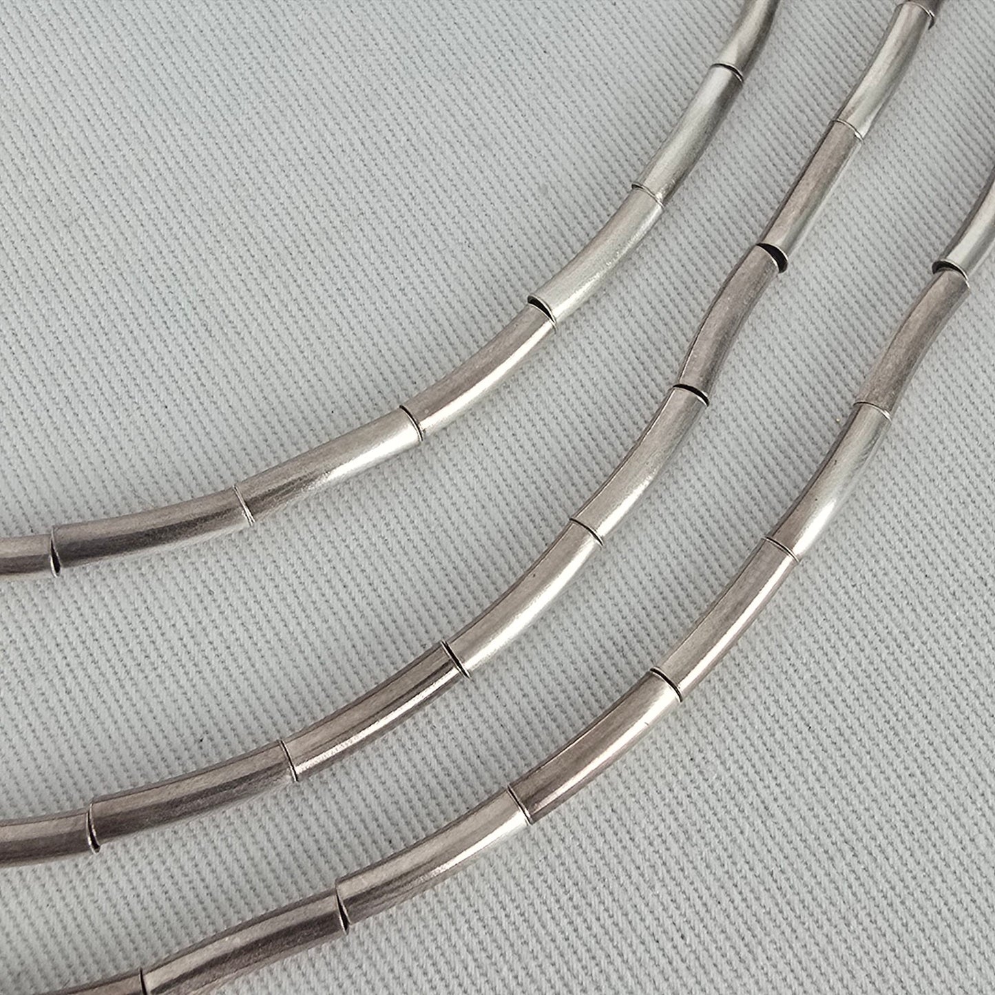 Silpada Black Cord Sterling Silver Tube Bead Multi Strand Necklace