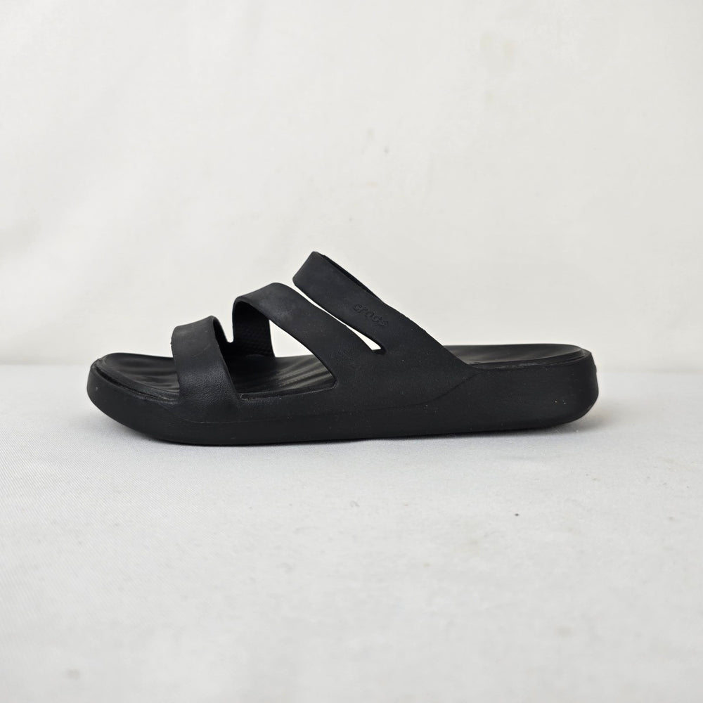 Crocs Black Slide Sandals Women’s Size 5 Comfort Slip On Sandals