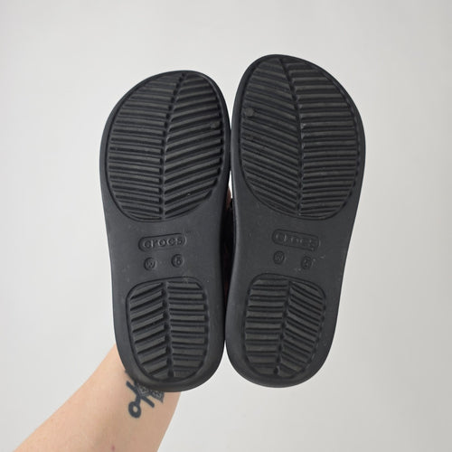 Crocs Black Slide Sandals Women’s Size 5 Comfort Slip On Sandals