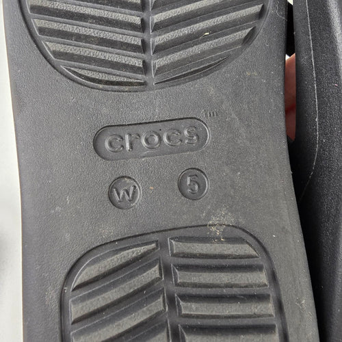 Crocs Black Slide Sandals Women’s Size 5 Comfort Slip On Sandals
