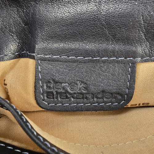 Derek Alexander Black Leather Crossbody Organizer Purse Wallet Bag
