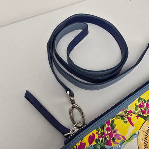 Brighton Santorini Love Beach Scene Leather Crossbody Pouch Bag