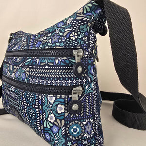 Kipling Blue Floral Crossbody Bag Adjustable Strap