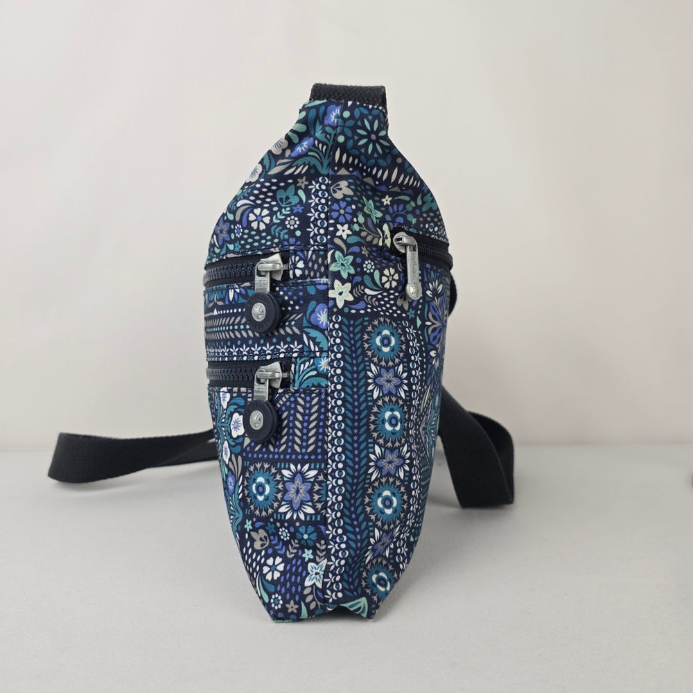 Kipling Blue Floral Crossbody Bag Adjustable Strap
