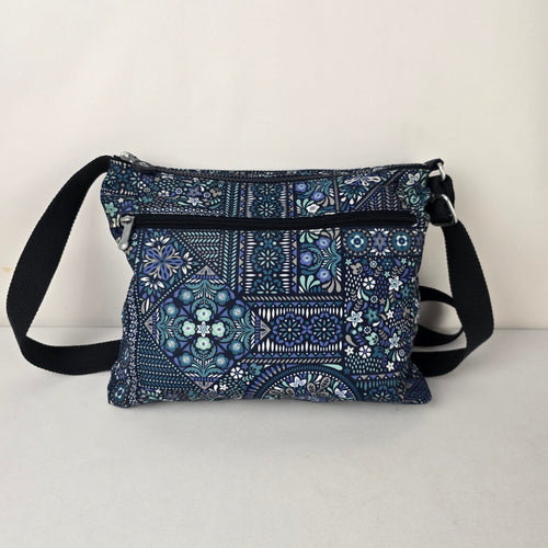 Kipling Blue Floral Crossbody Bag Adjustable Strap