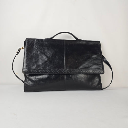 Renwick Black Leather Made in Canada Briefcase Shoulder Bag