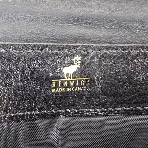 Renwick Black Leather Made in Canada Briefcase Shoulder Bag
