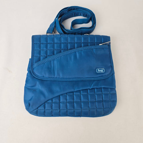 Lug Blue Quilted Crossbody Bag Travel Organizer Purse