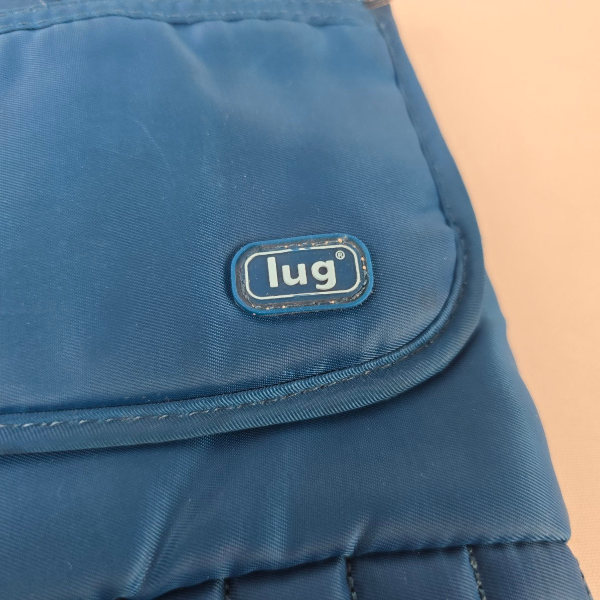 Lug Blue Quilted Crossbody Bag Travel Organizer Purse