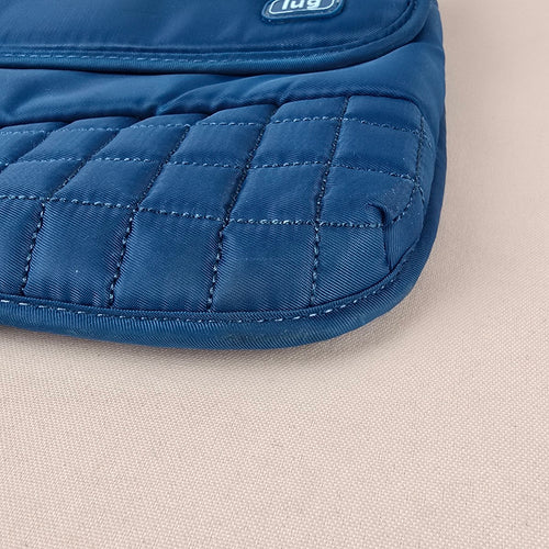 Lug Blue Quilted Crossbody Bag Travel Organizer Purse