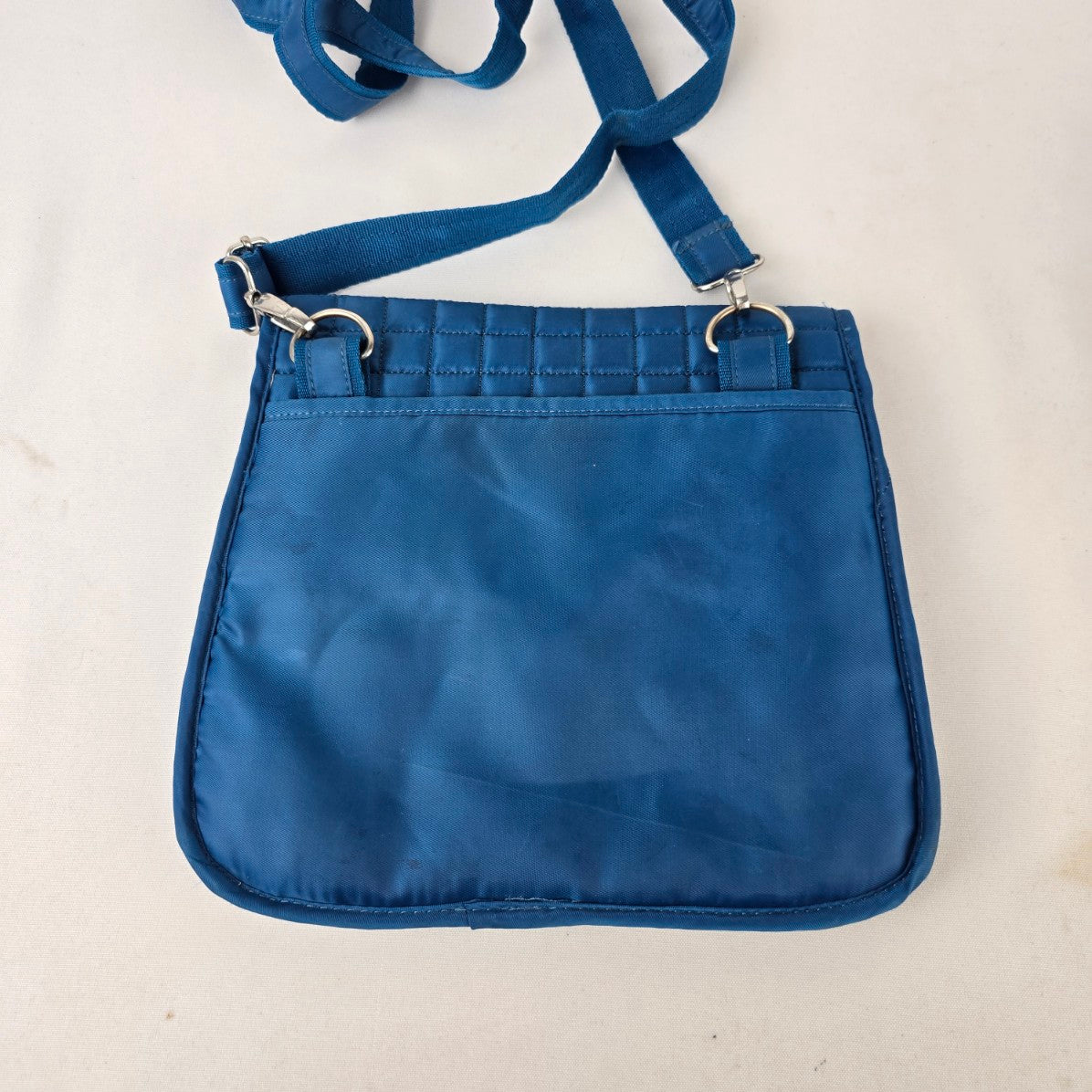 Lug Blue Quilted Crossbody Bag Travel Organizer Purse