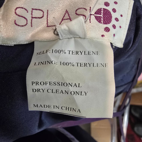 Splash Purple Iridescent Taffeta Formal Prom Gown Dress Size 10