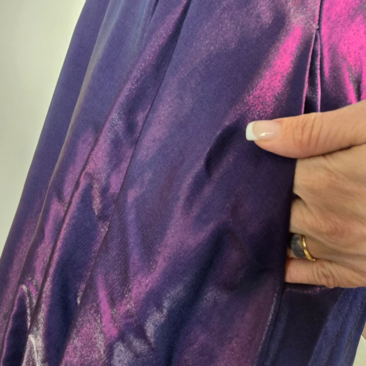Splash Purple Iridescent Taffeta Formal Prom Gown Dress Size 10