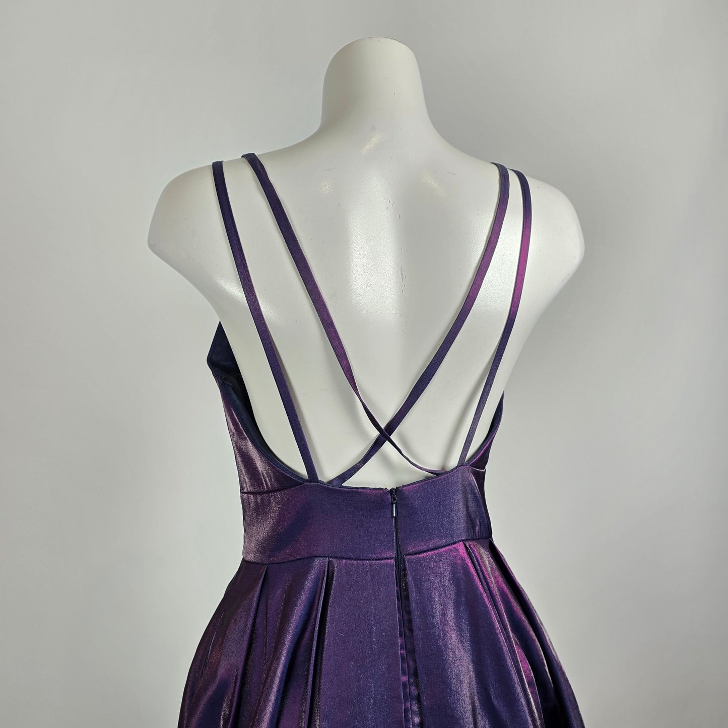 Splash Purple Iridescent Taffeta Formal Prom Gown Dress Size 10