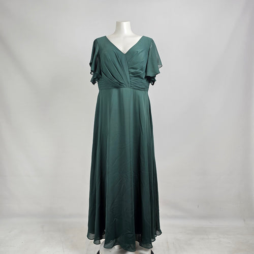 JJ’s House Emerald Green Chiffon Formal Bridesmaid Dress Size 10