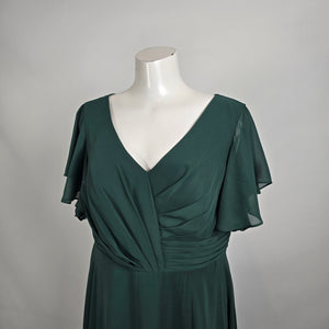 JJ’s House Emerald Green Chiffon Formal Bridesmaid Dress Size 10