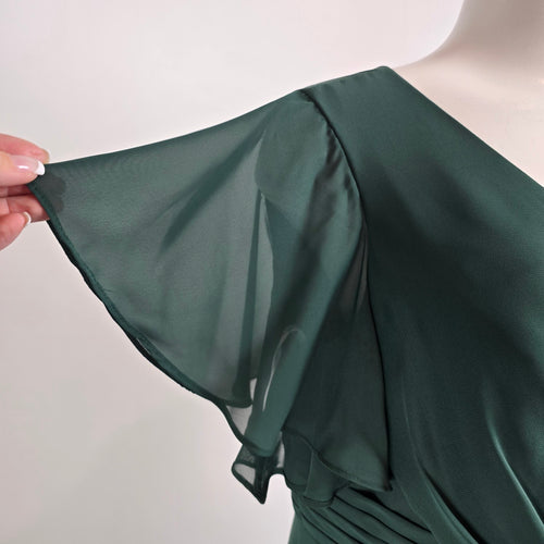 JJ’s House Emerald Green Chiffon Formal Bridesmaid Dress Size 10