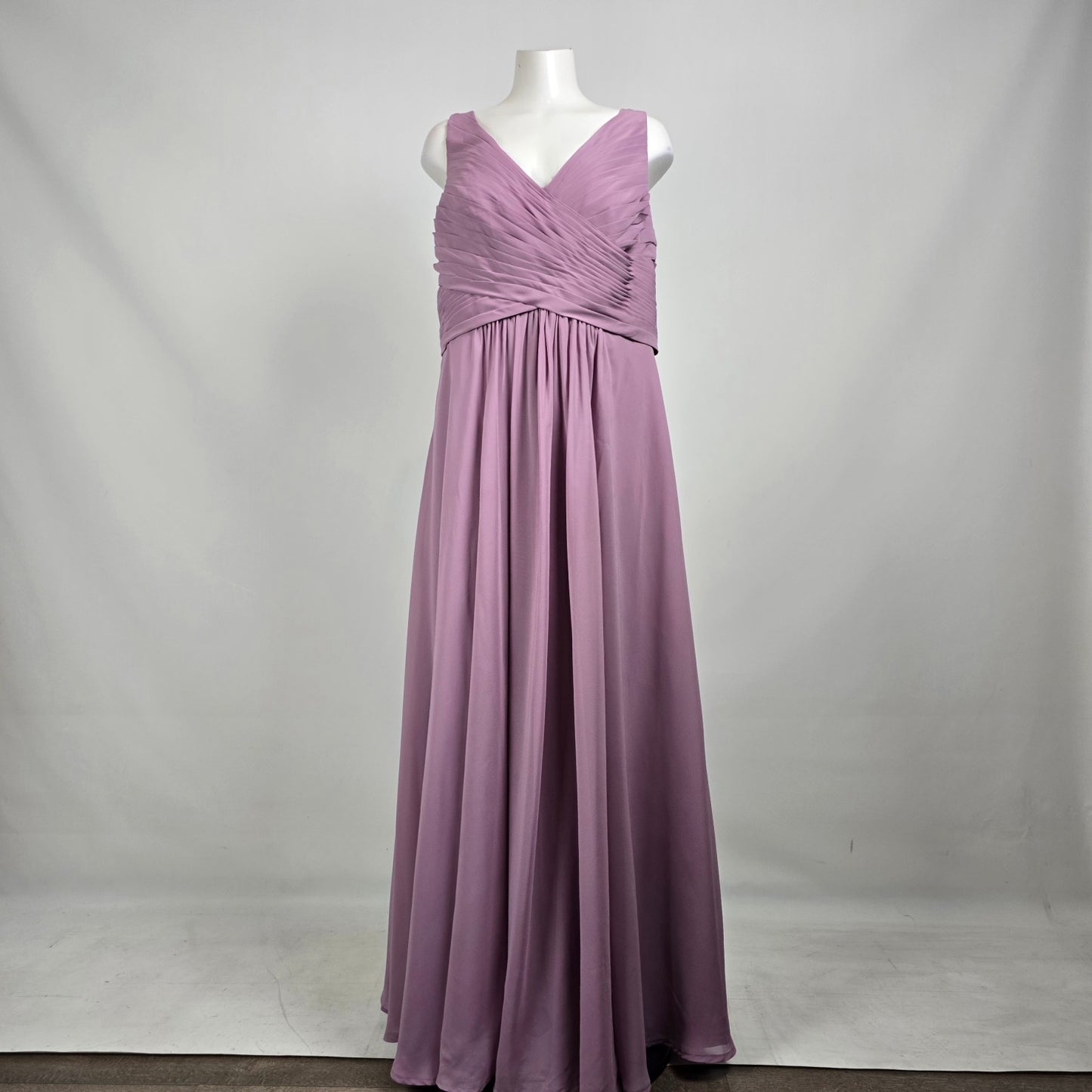 JJ’s House Mauve Purple Chiffon Bridesmaid Formal Maxi Dress L/XL