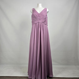JJ’s House Mauve Purple Chiffon Bridesmaid Formal Maxi Dress L/XL