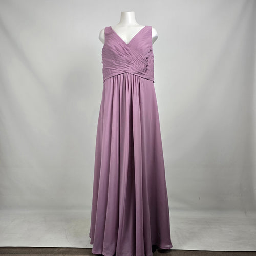 JJ’s House Mauve Purple Chiffon Bridesmaid Formal Maxi Dress L/XL