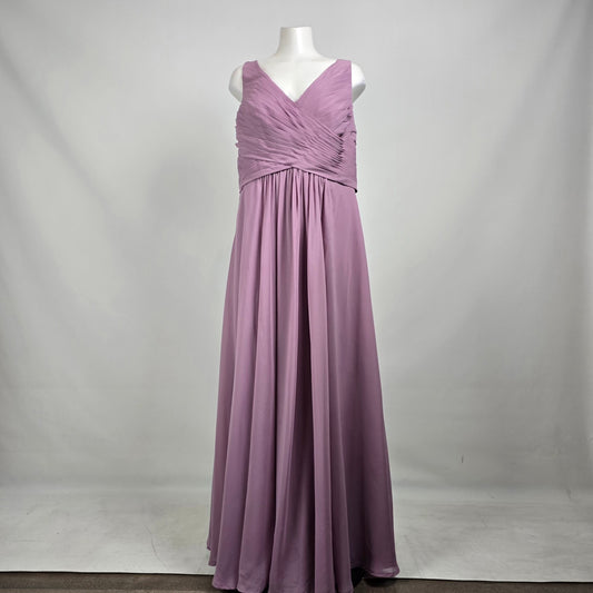 JJ’s House Mauve Purple Chiffon Bridesmaid Formal Maxi Dress L/XL