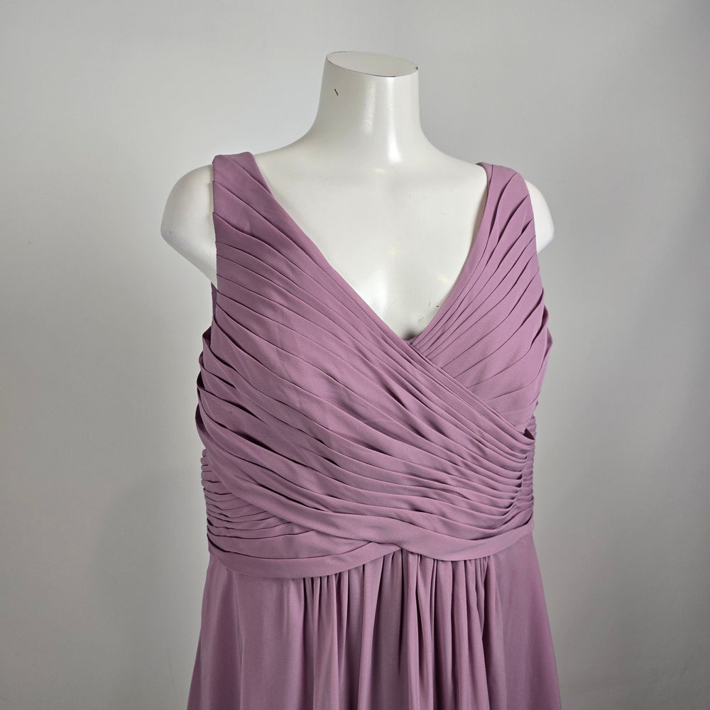 JJ’s House Mauve Purple Chiffon Bridesmaid Formal Maxi Dress L/XL