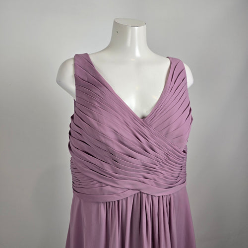 JJ’s House Mauve Purple Chiffon Bridesmaid Formal Maxi Dress L/XL