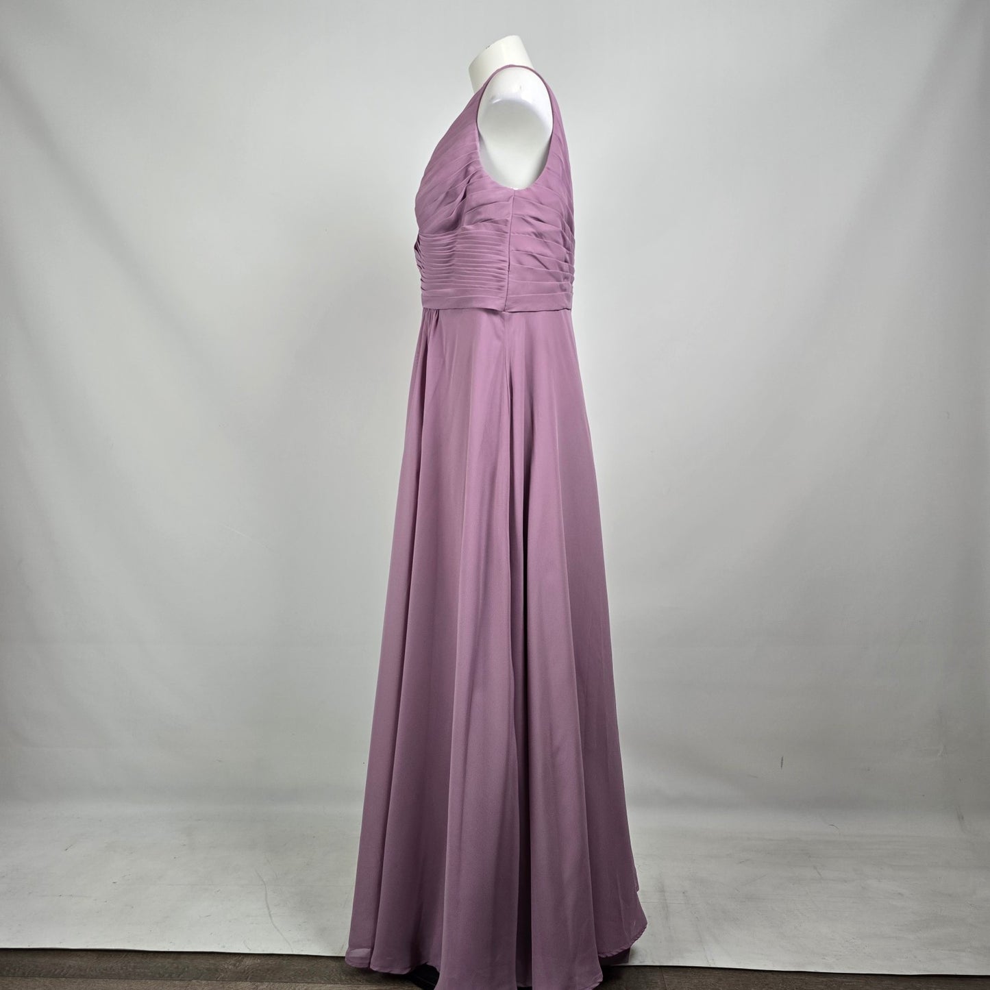 JJ’s House Mauve Purple Chiffon Bridesmaid Formal Maxi Dress L/XL