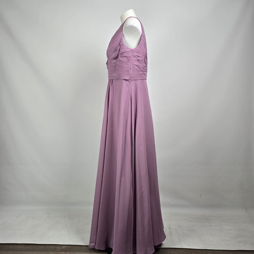 JJ’s House Mauve Purple Chiffon Bridesmaid Formal Maxi Dress L/XL