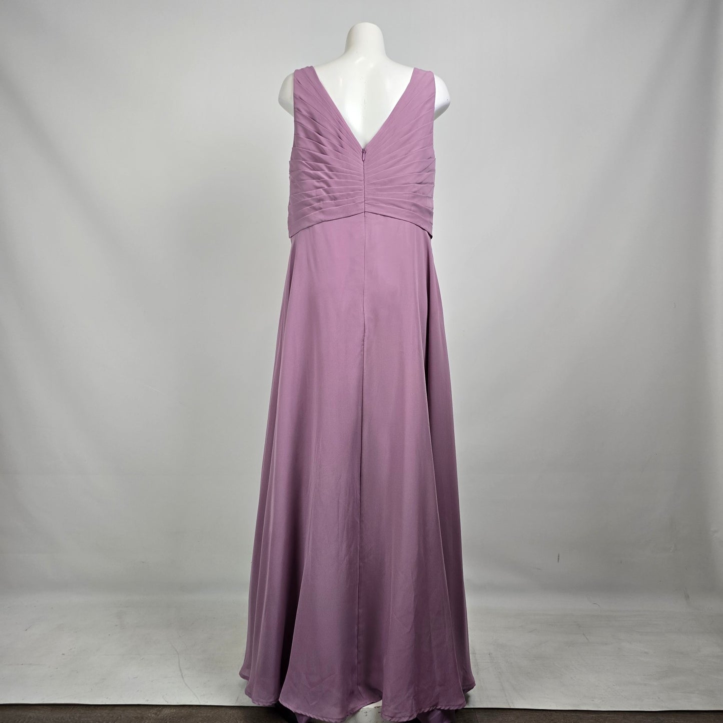 JJ’s House Mauve Purple Chiffon Bridesmaid Formal Maxi Dress L/XL